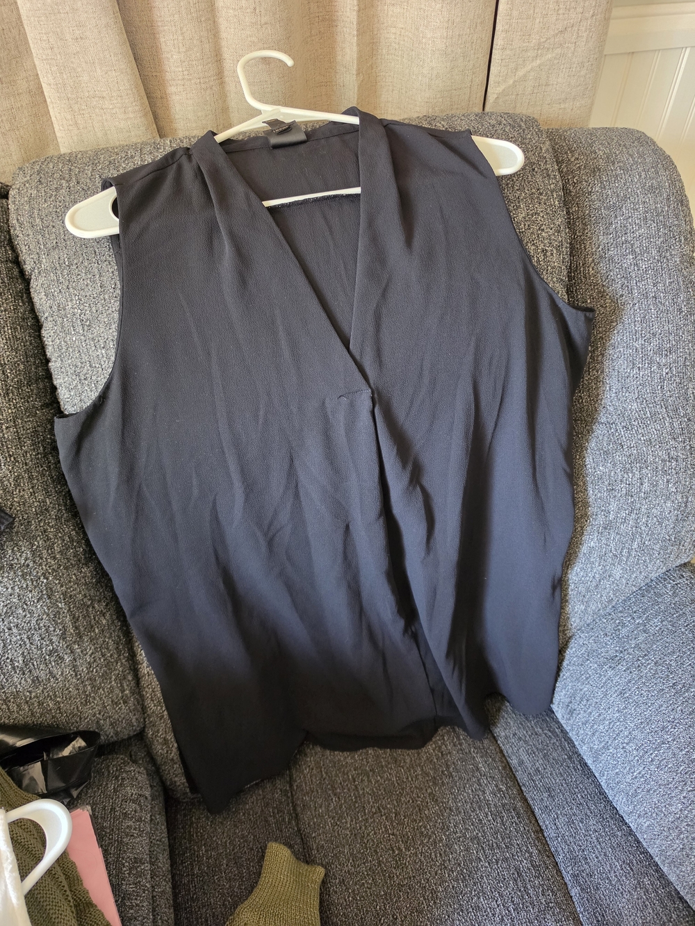 Worthington Black Sleeveless Surplice Camisole